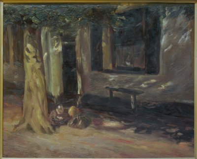 Children Playing in Front of the House by Max Liebermann